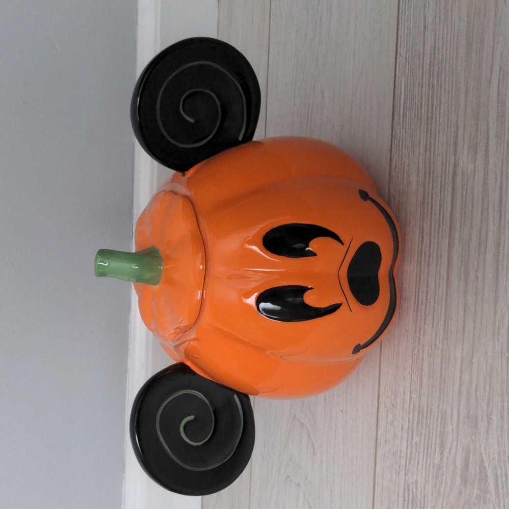 Disney Mickey Mouse Pumpkin Canister/ Cookie Jar/ Candy Jar